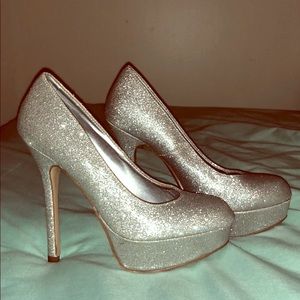Brash Silver Super High Heels